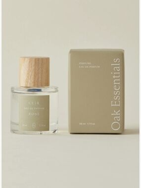 Oak Essentials Women's Cuir Rose Eau de Parfum— Sage Green Bottle with Wood Cap